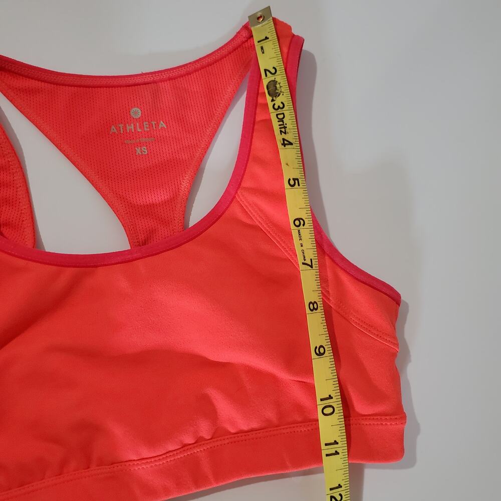 Athleta Triple Dare Sports Bra Red It Neon Women's Size XS Activewear Athletic - Picture 10 of 10